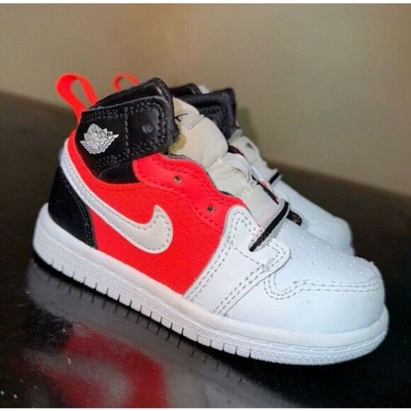 Nike Air Jordan 1 Mid White Infrared FB4419-016 Toddler Td Size 6C - Picture 1 of 6
